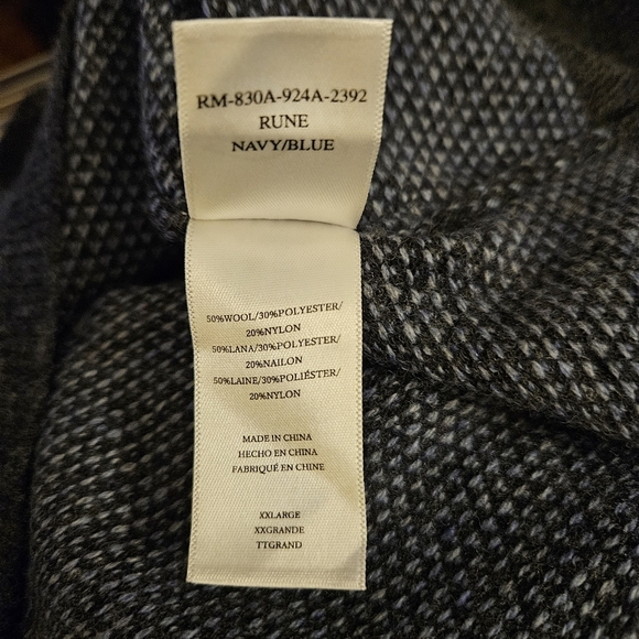 Rails Men’s Lightweight Wool Blend Rune Sweater in Navy XXL from Nordstroms NWT - Picture 6 of 7
